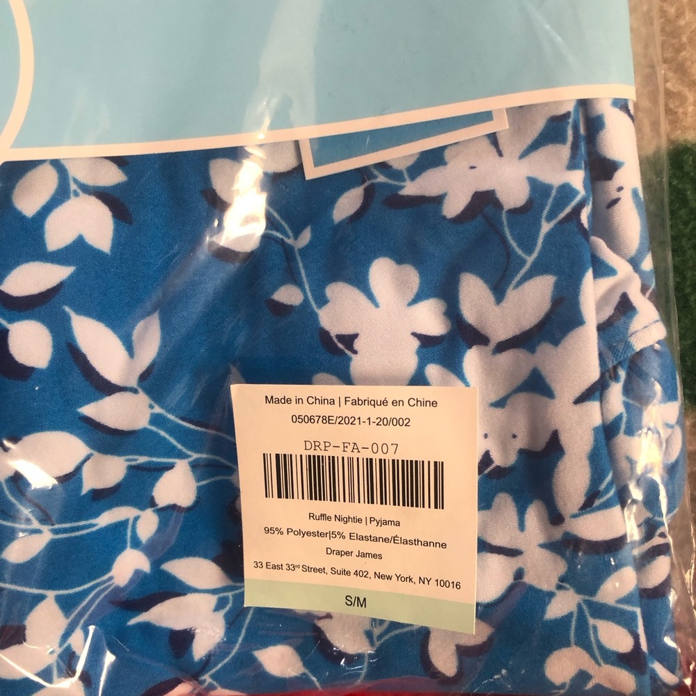 Draper James Blue Ruffle Nightie Size S/M - Picture 2 of 7
